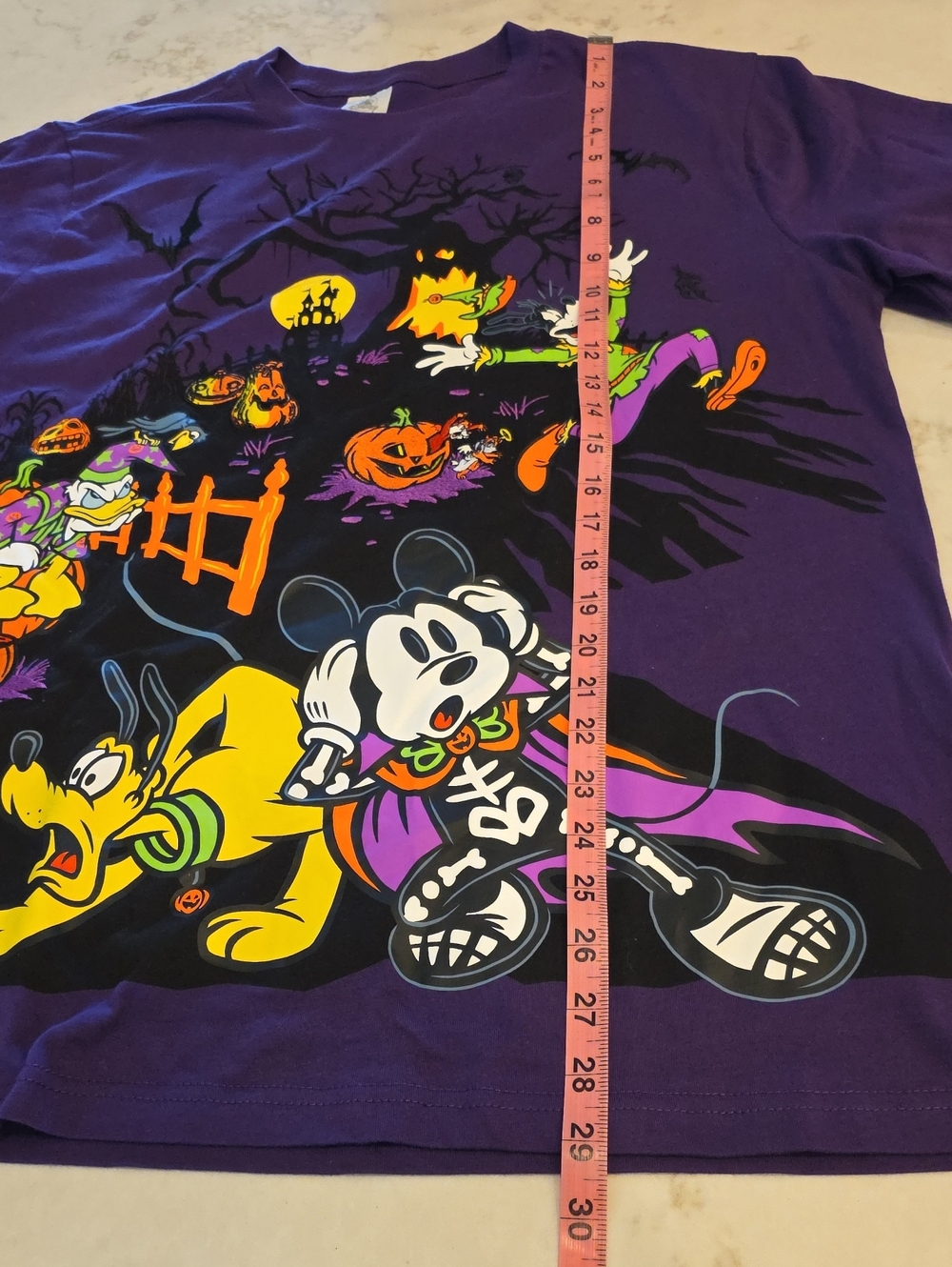 Disney Adult Halloween Cotton T-Shirt Mickey Donald Goofy Pluto Unisex Sz L NWT - Picture 16 of 16
